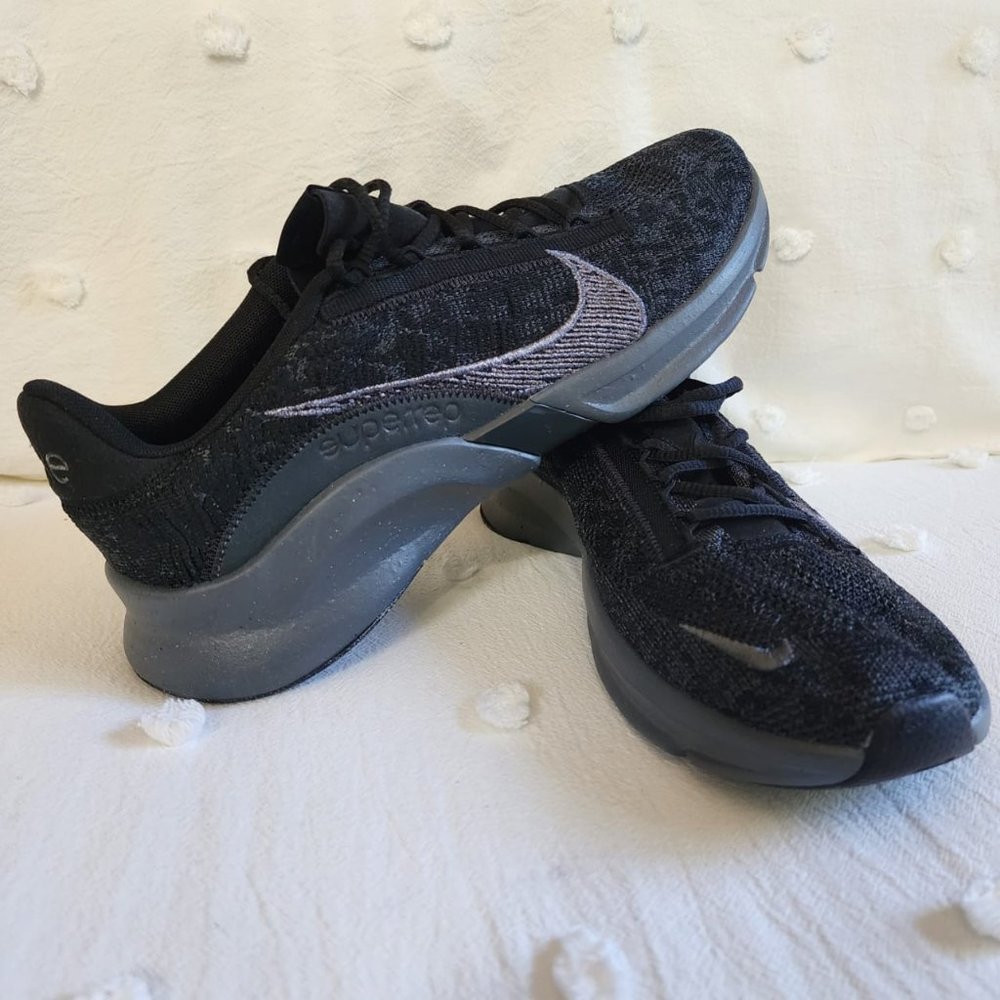 Nike Men SuperRep Go 3 Flyknit Black Iron Grey (10.5)